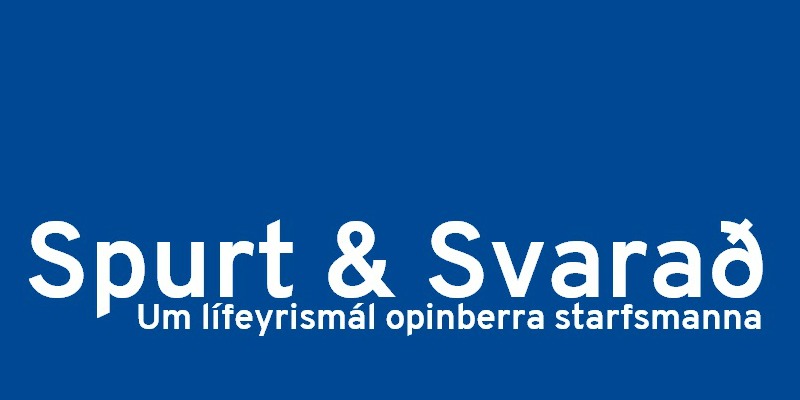 Spurt og svarað lógo fyrir lífeyrismál