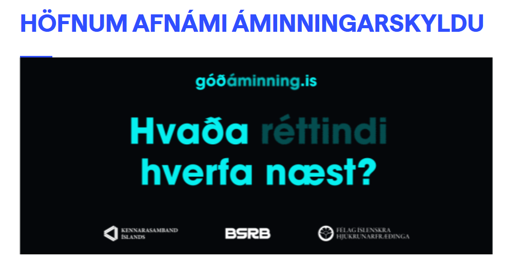 Höfnum afnámi áminningarskyldu
