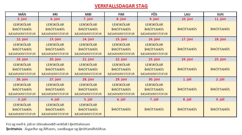 Yfirvofandi er frekara verkfall félagsmanna STAG