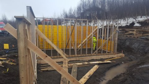 Bygging á nýjum grunni í Kjarna 1